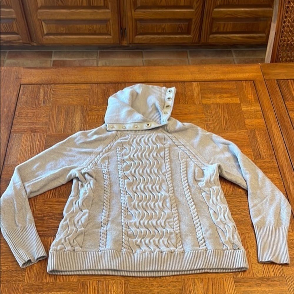 NILS Cozy Knit Sweater with Buttoned Collar SIZE M